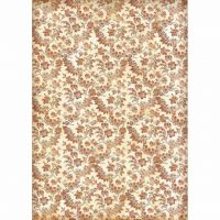 Stamperia A3 Rice Paper - Wallpaper with flowers and leaves (DFSA3018)