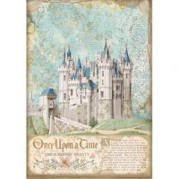 Stamperia A4 Rice Paper - Sleeping Beauty castle (DFSA4569)