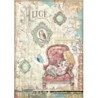 Stamperia A4 Rice Paper - Alice looking-glass house (DFSA4601)