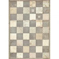 Stamperia A4 Rice Paper - Alice chessboard (DFSA4605)