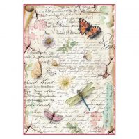 Stamperia A4 Rice Paper - Dragonflies and butterflies (DFSA4285)