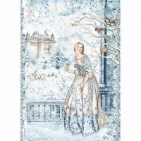 Stamperia A4 Rice Paper - Fairy in the snow (DFSA4489)