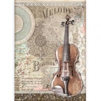 Stamperia A4 Rice Paper - Passion violin (DFSA4538)