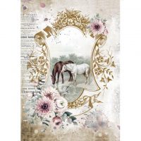 Stamperia A4 Rice Paper - Romantic Horses lake (DFSA4582)