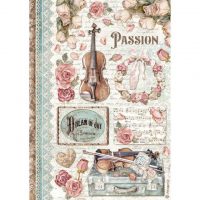 Stamperia A4 Rice Paper - Passion music (DFSA4621)