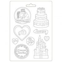 Stamperia Soft Mould A4 - Sleeping Beauty castle and cake (K3PTA499)