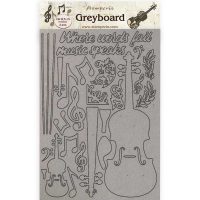 Stamperia A4 Greyboard - Passion violin (KLSPDA423)