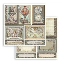 Stamperia Scrapbooking 12"x12"  Double face sheet - Sir Vagabond cards (SBB750)