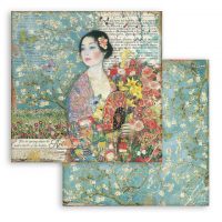 Stamperia Scrapbooking 12"x12" Double face sheet - Dame with fan (SBB776)
