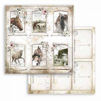 Stamperia Scrapbooking 12"x12" Double face sheet - Romantic Horses cards (SBB802)