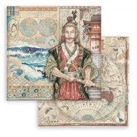 Stamperia Scrapbooking 12"x12" Double face sheet - Sir Vagabond in Japan samurai (SBB821)