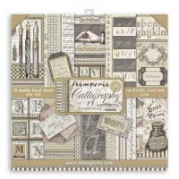 Stamperia Scrapbooking Pad 10 sheets 12" x 12" - Calligraphy (SBBL79)