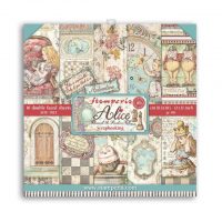 Stamperia Scrapbooking Pad 10 sheets 12" x 12" - Alice through the looking glass (SBBL93)