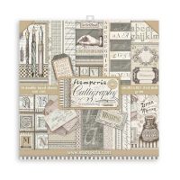 Stamperia Scrapbooking Pad 10 sheets 8" x 8" - Calligraphy (SBBS24)