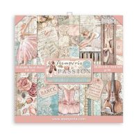 Stamperia Scrapbooking Pad 10 sheets 8" x 8" - Passion (SBBS29)
