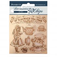 Stamperia Decorative chips - Alice tea time (SCB49)
