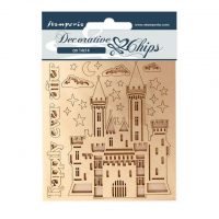 Stamperia Decorative chips  - Sleeping Beauty castle (SCB58)
