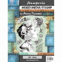 Stamperia Mixed Media Stamp - Sea World Lady (WTKAT09)