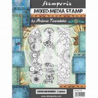 Stamperia Mixed Media Stamp - Sir Vagabond steampunk borders (WTKAT18)