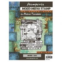 Stamperia Mixed Media Stamp - Sir Vagabond in Japan writings (WTKAT19)