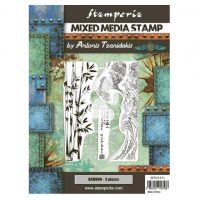 Stamperia Mixed Media Stamp - Sir Vagabond in Japan bamboo (WTKAT21)