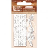 Stamperia HD Natural Rubber Stamp - Writings and branch (WTKCC184)