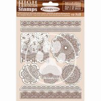 Stamperia HD Natural Rubber Stamp - Passion lace (WTKCC196)