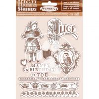 Stamperia HD Natural Rubber Stamp - Happy Birthday Alice (WTKCC203)
