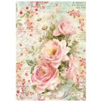 Stamperia A4 Rice Paper - Roses and Daisies (DFSA4223)