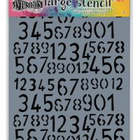 Dylusions Stencil - Old School Numbers (large) (DYS55594)