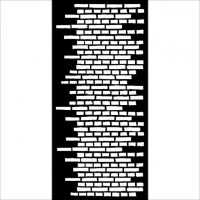 Stamperia Thick stencil - Lady Vagabond Lifestyle brick wall (KSTDL51)