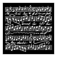 Stamperia Thick Stencil 18cmx18cm - Music scores (KSTDQ17)