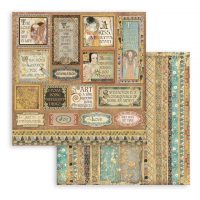 Stamperia Scrapbooking 12"x12" Double face sheet - Klimt quotes and labels (SBB837)