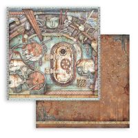 Stamperia Scrapbooking 12"x12" Double face sheet - Lady Vagabond Lifestyle ship gate (SBB844)