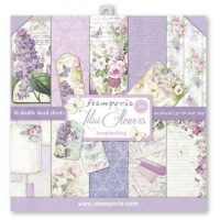 Stamperia Scrapbooking Pad 10 sheets 12" x 12" -  Lilac Flowers (SBBL21)
