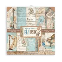 Stamperia Scrapbooking Pad 10 sheets 12" x 12"  - Music (SBBL48)