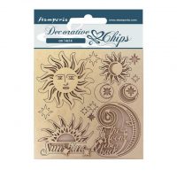 Stamperia Decorative chips - Alchemy sun and moon (SCB112)