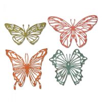 Sizzix Thinlits Die Set 4PK - Scribbly Butterflies (664409)