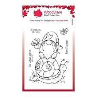 Creative Expressions - Woodware - Snail Ride - Clear Stamp 4" x 6" (FRS878)