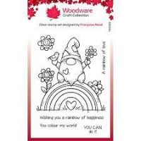 Creative Expressions - Woodware - Rainbow Gnome - Clear Stamp 4" x 6" (FRS883)