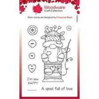Creative Expressions - Woodware - Sewing Gnome - Clear Stamp 4" x 6" (FRS890)