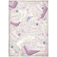 Stamperia A4 Rice Paper - Provence letters (DFSA4676)