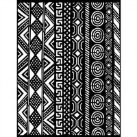 Stamperia Thick stencil  - Savana tribal borders (KSTD102)