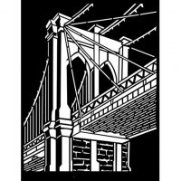 Stamperia Thick stencil - Sir Vagabond Aviator Brooklyn bridge (KSTD106)
