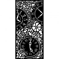 Stamperia Thick stencil - Garden of Promises clocks (KSTDL57)