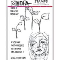 Dina Wakley MEDIA Stamps - Be Obsessed (MDR77749)