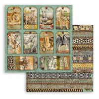 Stamperia Scrapbooking 12"x12" Double face sheet - Savana tags (SBB865)