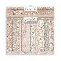 Stamperia Scrapbooking Pad 10 sheets 12" x 12" -  Maxi Background selection -  You and me (SBBL114)