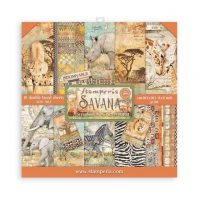 Stamperia Scrapbooking Pad 10 sheets 8" x 8" - Savana (SBBS57)