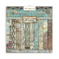 Stamperia Scrapbooking Pad 10 sheets 8" x 8" -  Backgrounds Selection - Sir Vagabond Aviator (SBBS63)